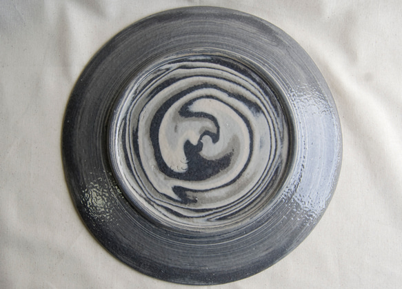 marble plate 大皿 black/blue5 3枚目の画像
