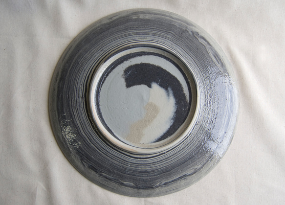 marble plate 大皿 black/blue6 3枚目の画像