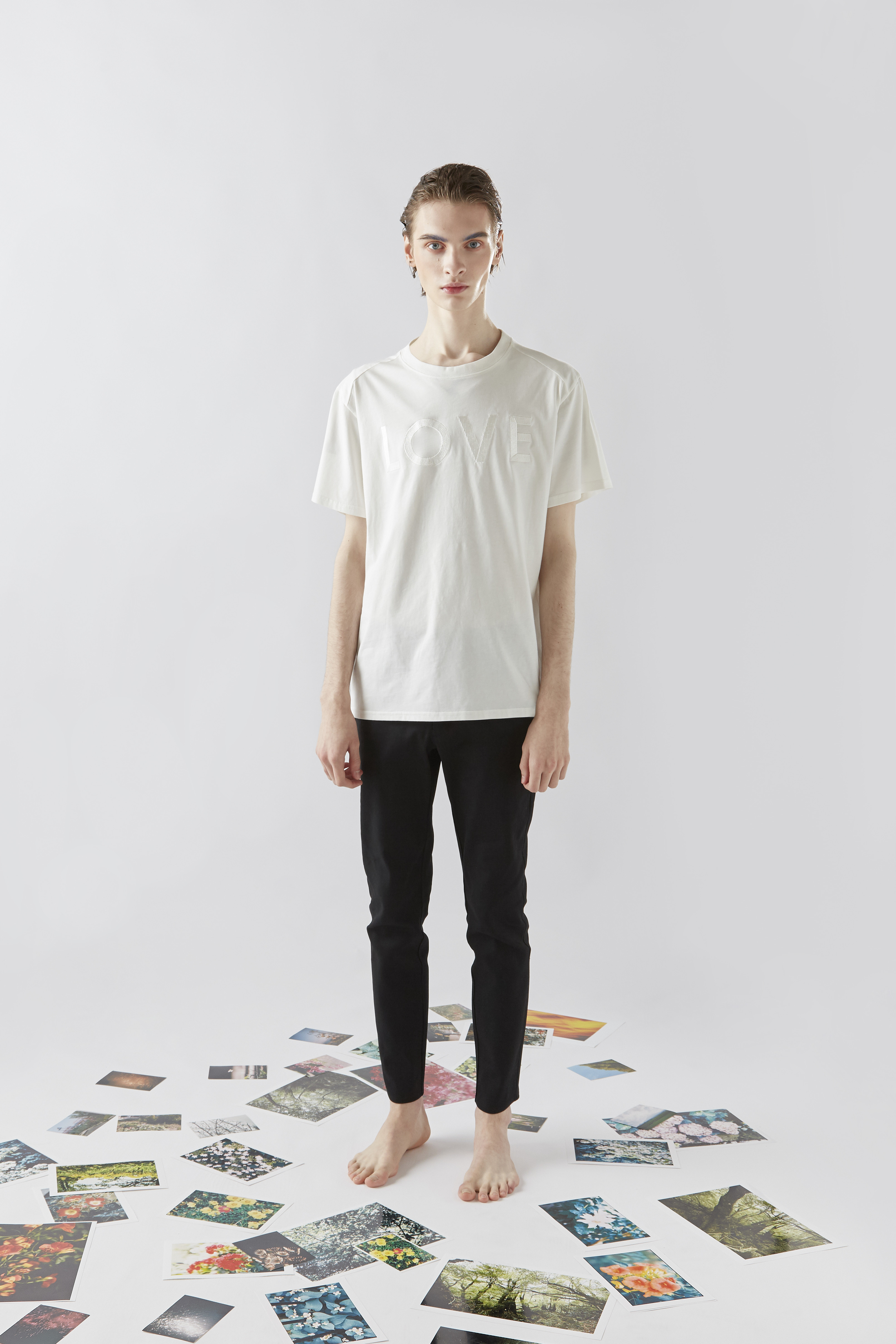 EMBROIDERY LOVE T-SHIRTS ~WHITE~