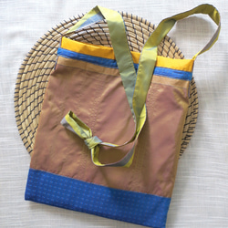 【インド/サリー】ティアードスカート＋バッグ・インド布・シンガポールから送料無料 5枚目の画像