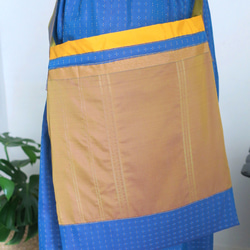 【インド/サリー】ティアードスカート＋バッグ・インド布・シンガポールから送料無料 11枚目の画像