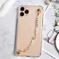 love キーリングハンガー　スマホケース　iPhoneケース　ストラップ　全機種　スマホチェーン　シルバー　ラブ 5枚目の画像