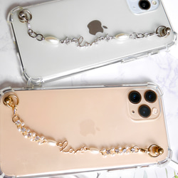 love キーリングハンガー　スマホケース　iPhoneケース　ストラップ　全機種　スマホチェーン　シルバー　ラブ 8枚目の画像