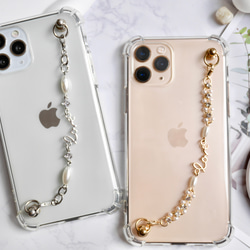 love キーリングハンガー　スマホケース　iPhoneケース　ストラップ　全機種　スマホチェーン　シルバー　ラブ 9枚目の画像