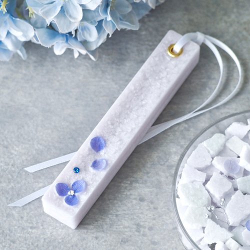 香りを飾る。紫陽花のアロマワックスサシェ（Purple） キャンドル