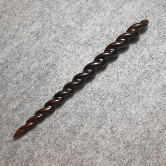 ヘアースティック（かんざし）一本挿し ねじねじタイプ 黒檀 かんざし 