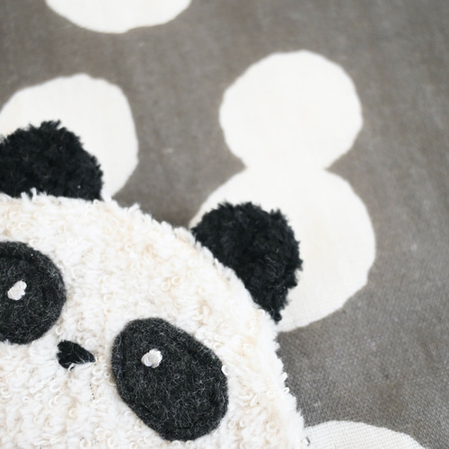 大判タオルハンカチ♡パンダちゃん（大きなドット柄） ハンカチ