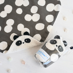 大判タオルハンカチ♡パンダちゃん（大きなドット柄） ハンカチ