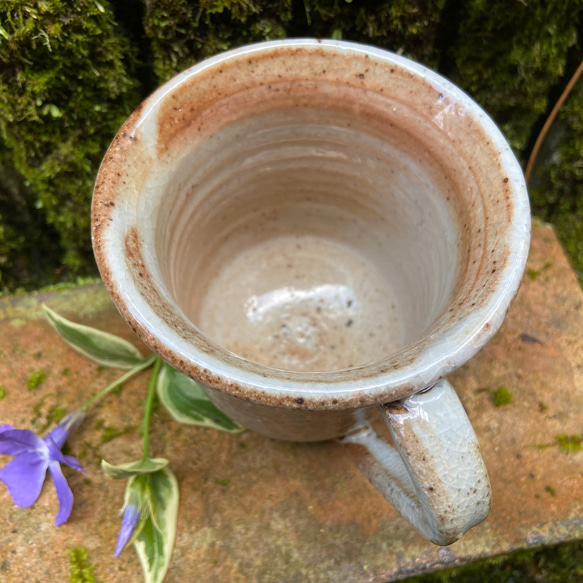 マグカップ　薪窯　志野釉 4枚目の画像