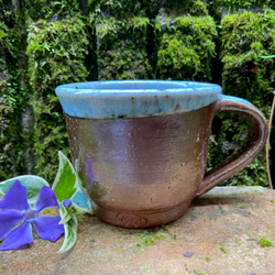 自然釉 　マグカップ　大きめ　薪窯 1枚目の画像