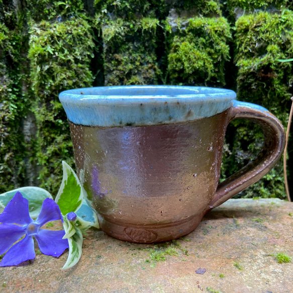 自然釉 　マグカップ　大きめ　薪窯 1枚目の画像