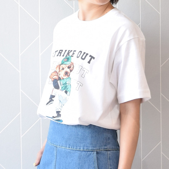 愛犬愛猫ちゃんのお顔入りTシャツ　ピッチャー編 16枚目の画像