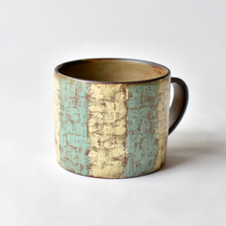 Painting mug〈stripes〉ペインティングマグカップ 021 4枚目の画像