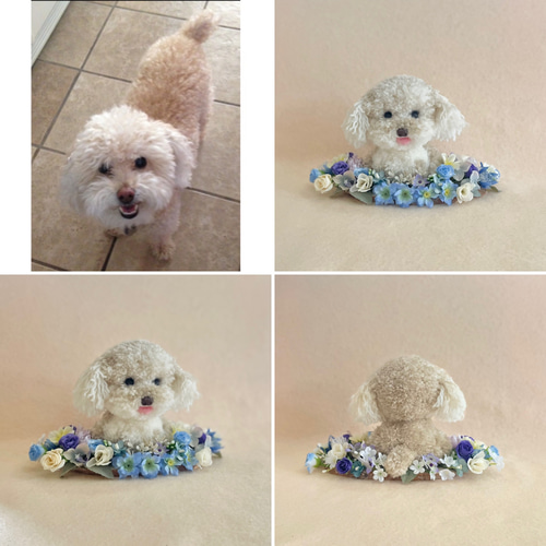 ぽん「3ポメ~お花リース」「ポメと柴犬~インコS字飾り」 ぽん「3ポメ~お花リース」「ポメと柴犬~インコS字飾り」 ぽん「3