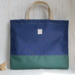 45×35マジックテープ付き防水ナイロン大きめレッスンバッグ ブール