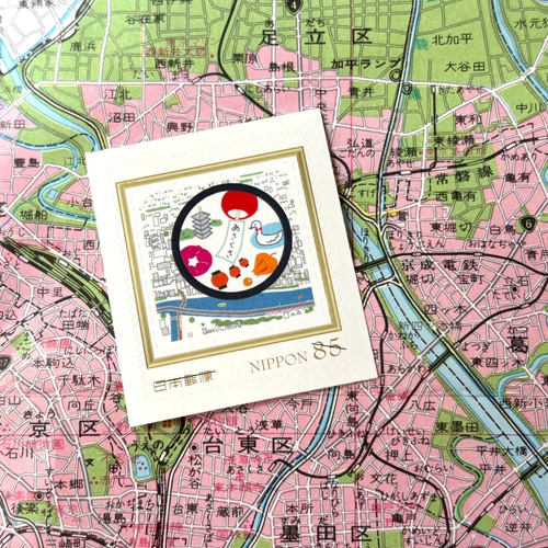 切手85 85円切手 浅草 ポストカード armeria 通販 15811503｜Creema(クリーマ)