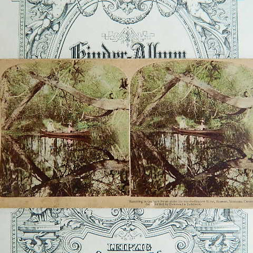 ✿1901年撮影のノスタルジックなステレオビューカード 立体写真 その他