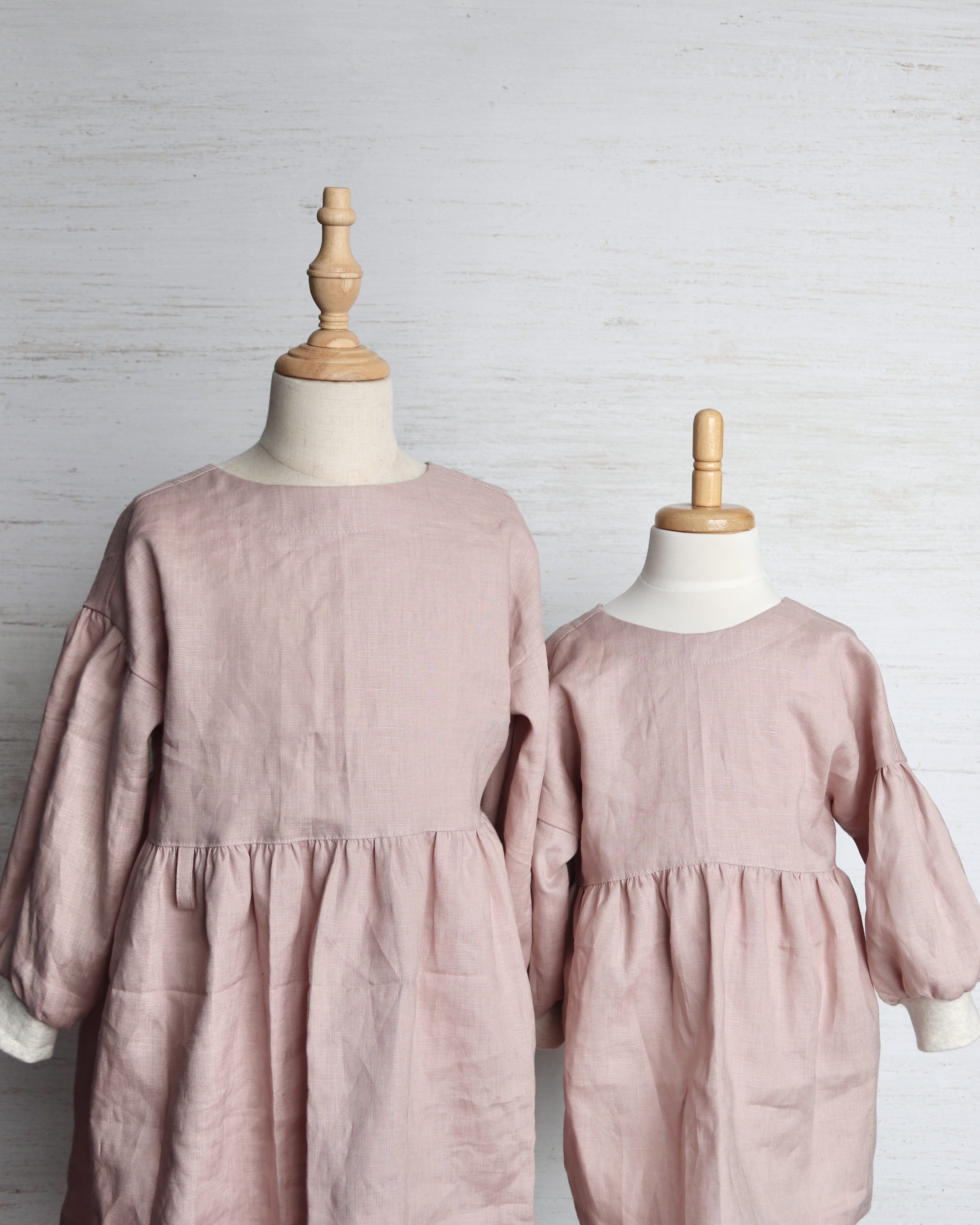 【汚れ落ち◎リネン100%】子どもかっぽう着 S/M (105〜140cm) | 腕カバー・リバーシブル・フォーマル