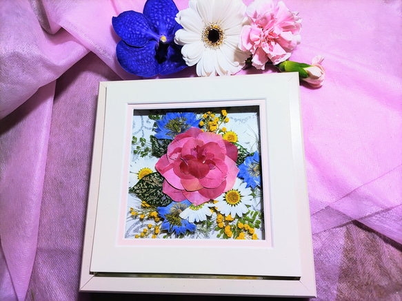 押し花アートインテリア額 美しい花色そのままです。 その他アート