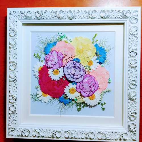 押し花アートインテリア額 美しい花色そのままです。 その他アート