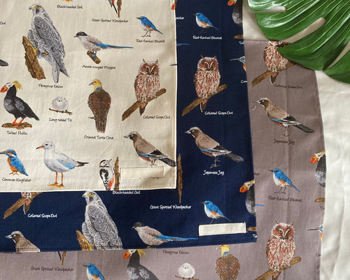 オーダーOK】入園入学大きいランチョンマット(40×60㎝)☆鳥図鑑