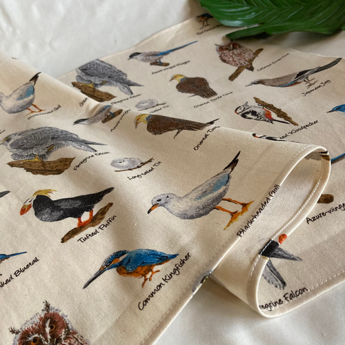 オーダーOK】入園入学大きいランチョンマット(40×60㎝)☆鳥図鑑