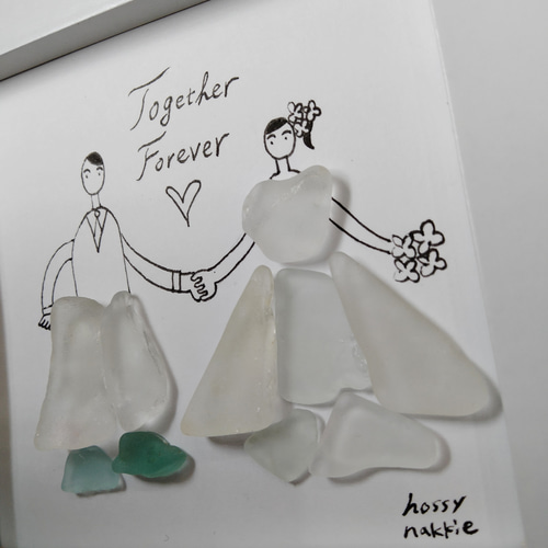 【HappyWedding】シーグラスアート ウェルカムボード 結婚式 HappyWedding】シーグラスアート ウェルカムボード 行く 結婚式