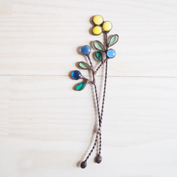 ステンドグラスのカゴとお花 6枚目の画像