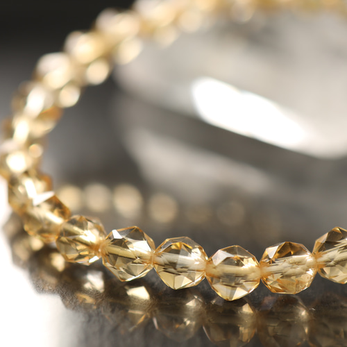 ☆プレミアムブレス☆…☆ナチュラル・シトリンクォーツ：6ミリ（スター