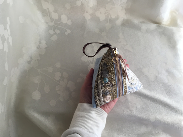 インド刺繍リボン テトラ三角ボーチ ポーチ sakura iro 通販