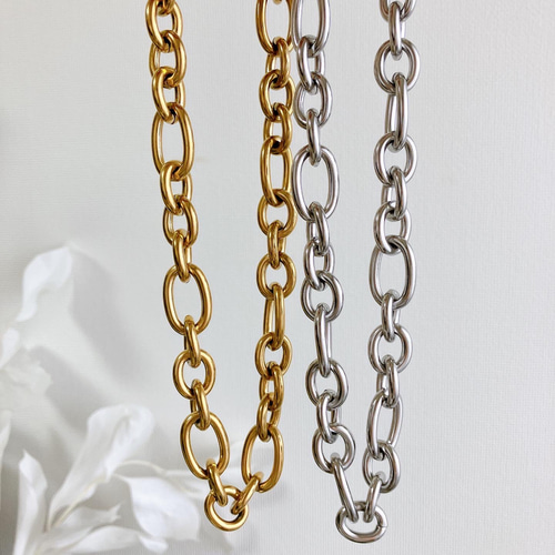 JW Anderson チャンキーチャンキー ネックレス タグ付き 金属アレルギー対応 ステンレス マンテル留め具 ビッグチャンキー