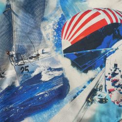 【受注製作】チーフ　ポケットチーフ　イタリア生地　ヨット　海　レース　プレゼント　ギフト　ハンカチ 5枚目の画像