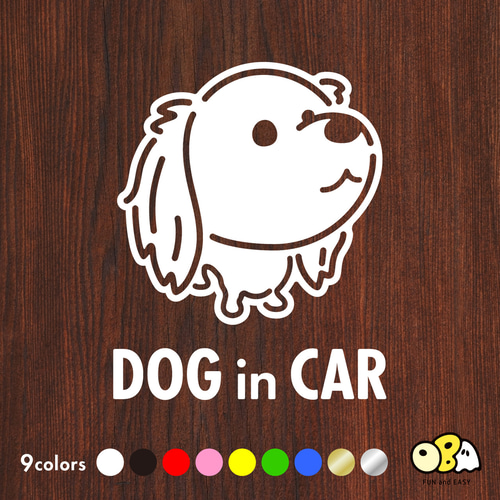 DOG IN CAR/ミニチュアダックスA カッティングステッカー KIDS IN 