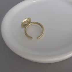 黃銅耳環 [Helim]/金色花朵圖案 第4張的照片