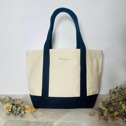 定価5280円→4780円！キャンバス/トートバッグ/帆布【刺繍 名