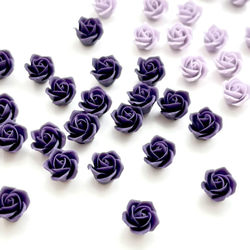 小さい薔薇のパーツ 12個 No.40 深紫 2枚目の画像