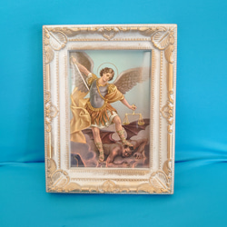 大天使ミカエル　陶板画　アンティーク　レプリカ　ドイツ　ミュージアムグッズ 大天使ミカエル 陶板画 アンティーク レプリカ ドイツ