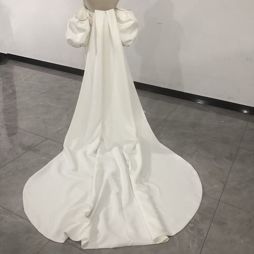 マント ベアトップ マーメイドライン パーティードレス 色直し 拳式  