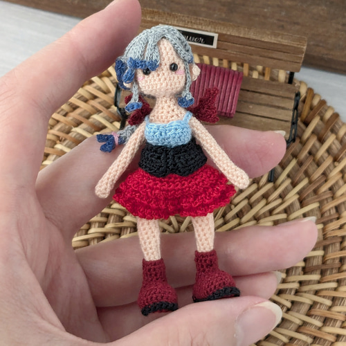 あみぐるみちゃん　小悪魔mama★ S]ミニチュア 悪魔 女の子 あみぐるみ【受注生産】 あみぐるみ