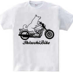 柴犬バイクTシャツ「ShiroshiBike｣ 3枚目の画像