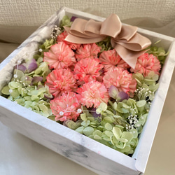 No.3 母の日のプレゼント　ソラフラワーxプリザーブドフラワー　お花box  香り 2枚目の画像