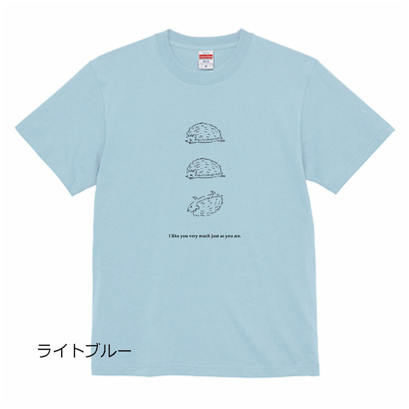 ５色から選べる♪はりねずみTシャツ 3枚目の画像