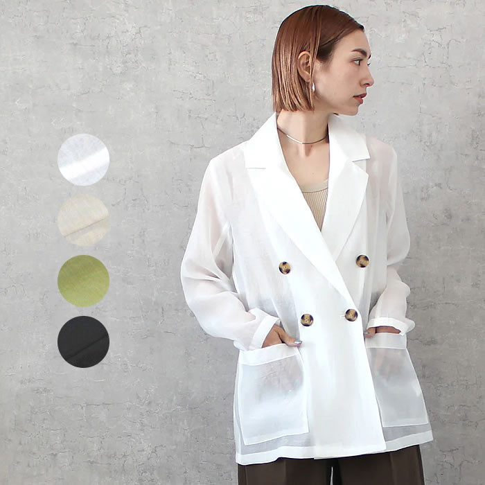 オフホワイト 24SS 金ボタン 未使用級 シアーシャツジャケット スナイデル