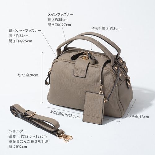 第7世代 本革 2way ボストンバッグ 大容量 ゴールド金具