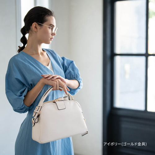 第7世代 本革 2way ボストンバッグ 大容量 ゴールド金具