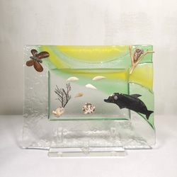 ［海天一線］貝殼藝術品 手作禮品 裝飾畫框 擺飾 立體畫框 居家佈置 貝殼裝飾畫 第1張的照片