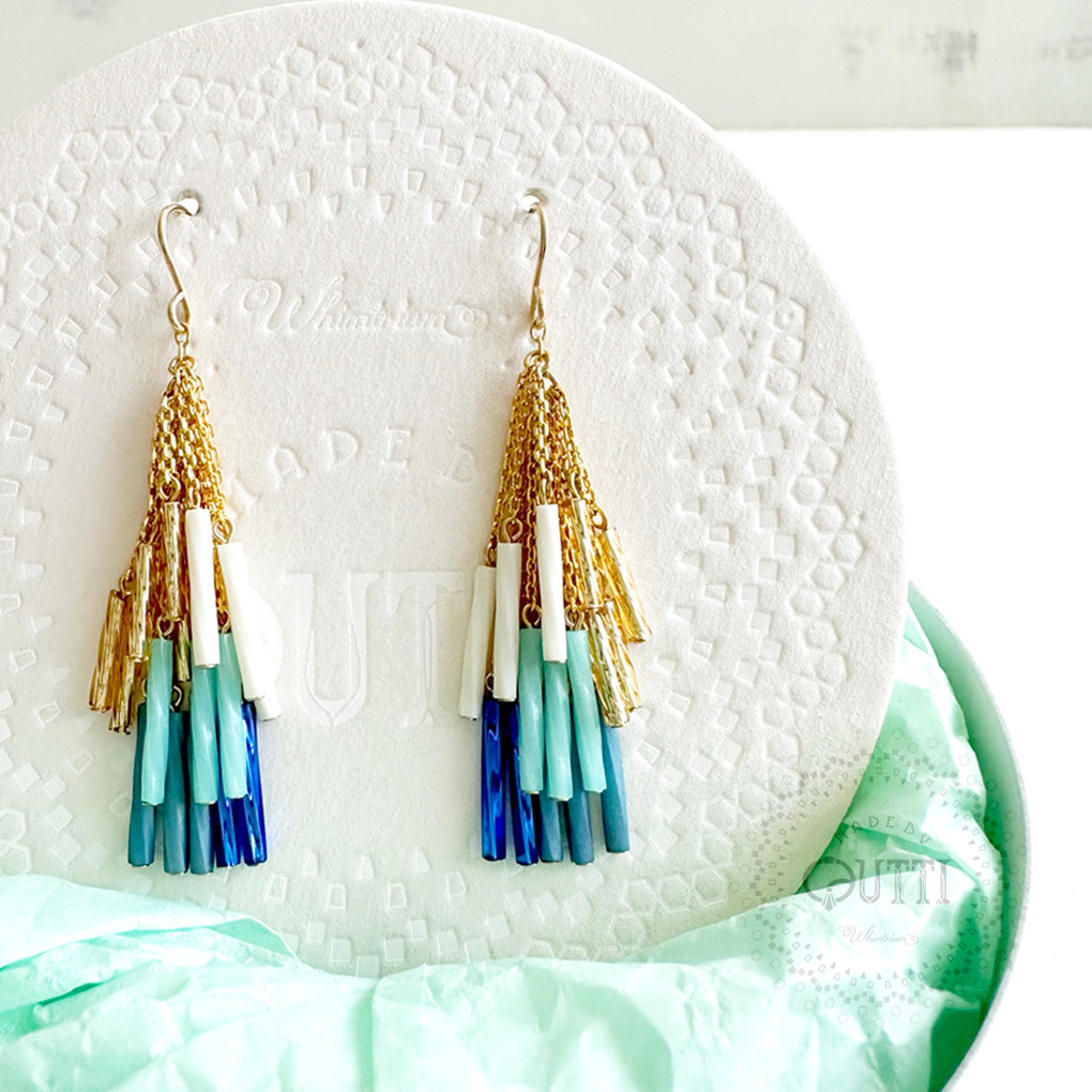 14KGF:  CASCADE P/E (#BL)　-ピアス/イヤリング