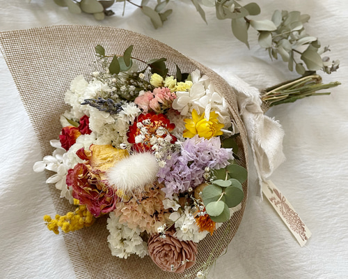 ♪送料込み♪森のブーケスワッグ♪ ドライフラワー apricot 通販