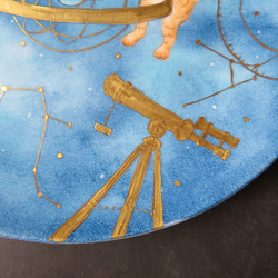 天文学者の猫 プレート　手描きの器 3枚目の画像