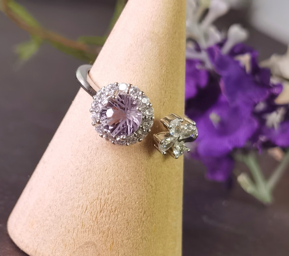 花が咲き乱れる美しい光景」アメジストミレニアムカット*フォック